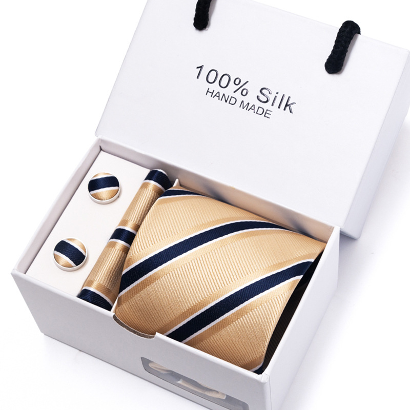جديد الرجال زهرة البولكا نقطة  - مراجعة Neck Tie Set Box وسعره