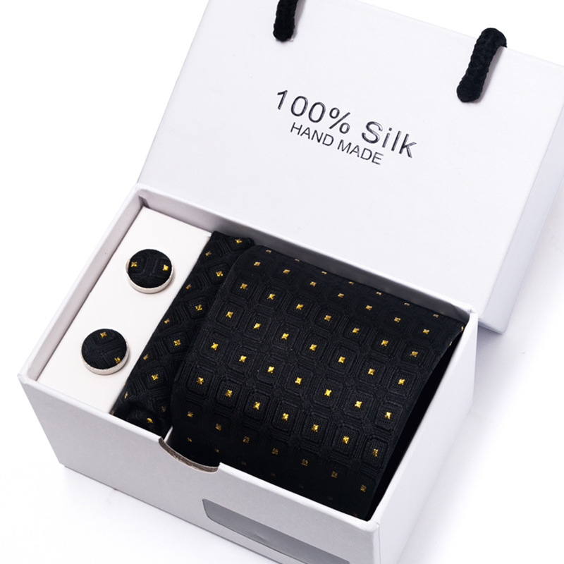 جديد الرجال زهرة البولكا نقطة  - مراجعة Neck Tie Set Box وسعره