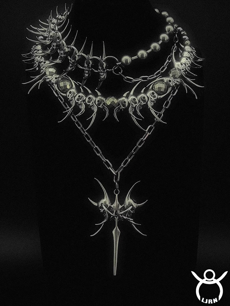 2025 جديد الشرير قلادة فضية ال - مراجعة Men Accessories Neck Chain وسعره