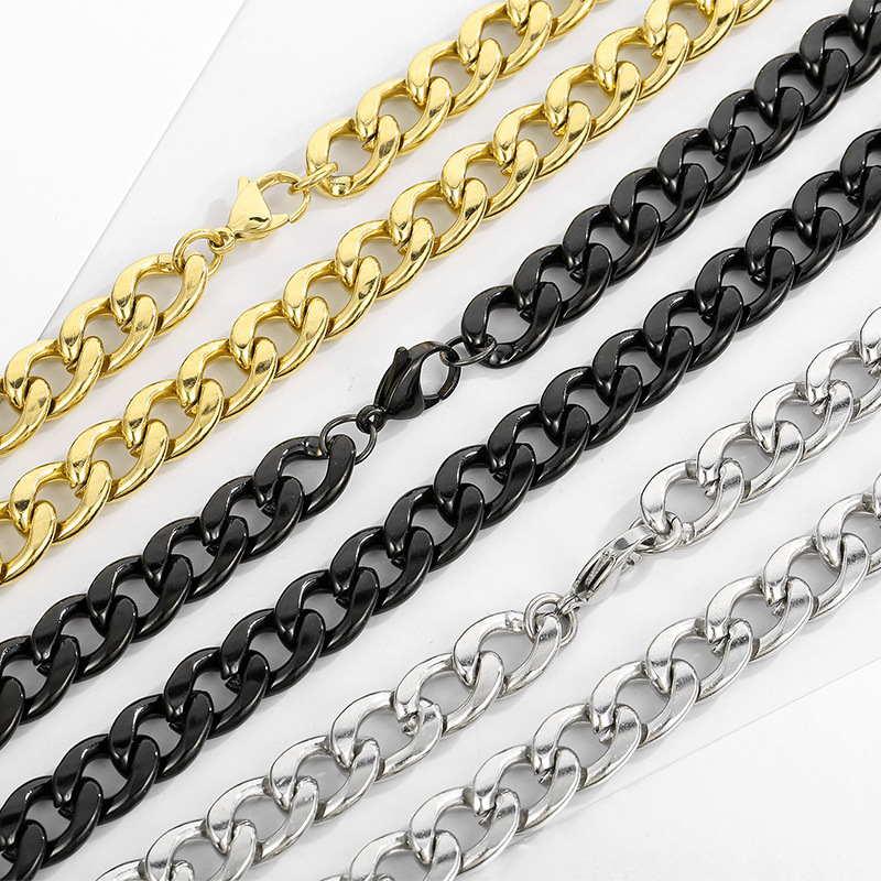 سلسلة عنق كوبية من الفولاذ الم - مراجعة Men Accessories Neck Chain وسعره